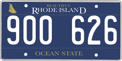 RI license plate 900626