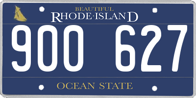 RI license plate 900627