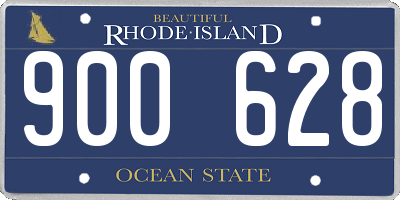 RI license plate 900628