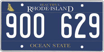 RI license plate 900629