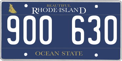 RI license plate 900630