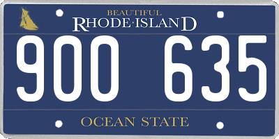 RI license plate 900635