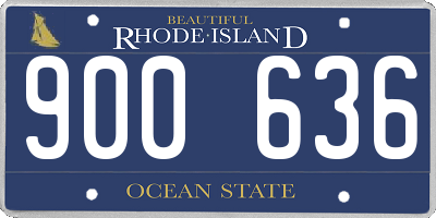 RI license plate 900636