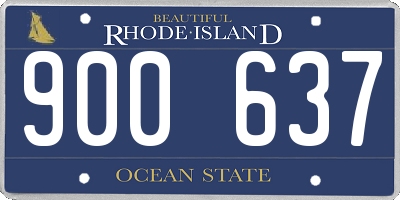 RI license plate 900637