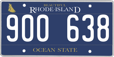 RI license plate 900638