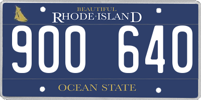 RI license plate 900640