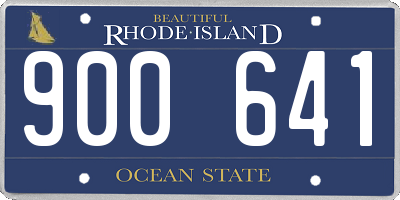 RI license plate 900641
