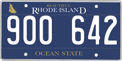 RI license plate 900642