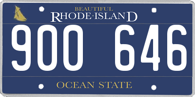 RI license plate 900646