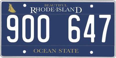 RI license plate 900647