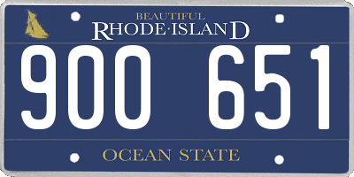 RI license plate 900651