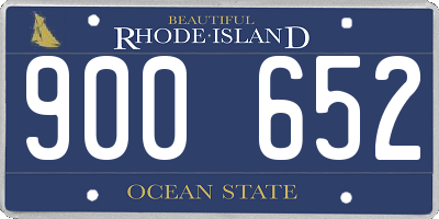 RI license plate 900652