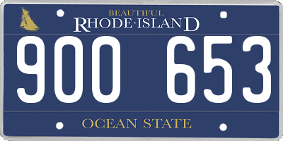 RI license plate 900653