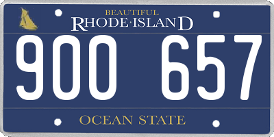 RI license plate 900657