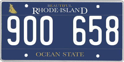 RI license plate 900658