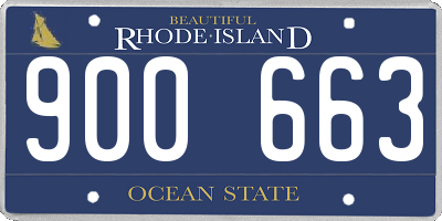 RI license plate 900663