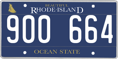 RI license plate 900664