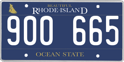 RI license plate 900665