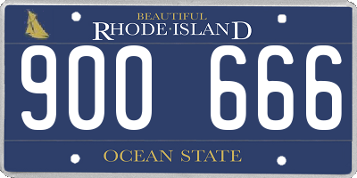 RI license plate 900666