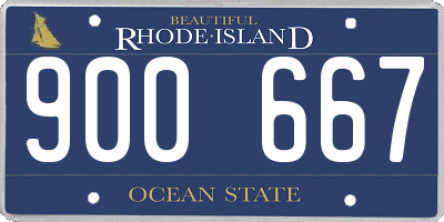 RI license plate 900667