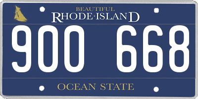 RI license plate 900668