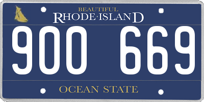 RI license plate 900669