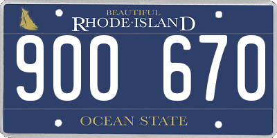 RI license plate 900670