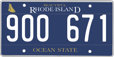 RI license plate 900671