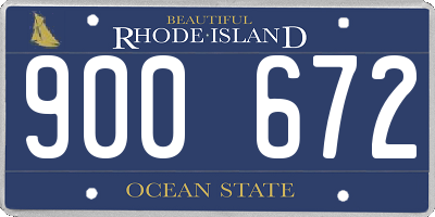 RI license plate 900672