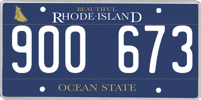 RI license plate 900673