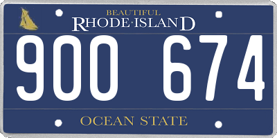 RI license plate 900674