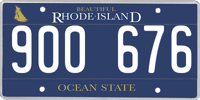 RI license plate 900676
