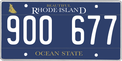 RI license plate 900677