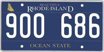 RI license plate 900686