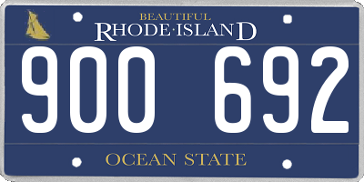 RI license plate 900692