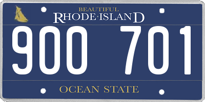 RI license plate 900701