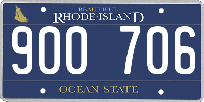 RI license plate 900706