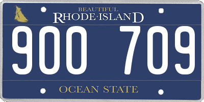 RI license plate 900709