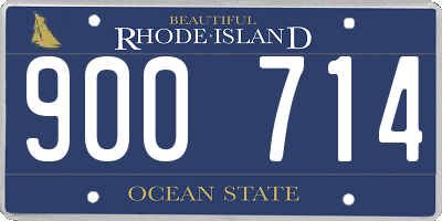 RI license plate 900714