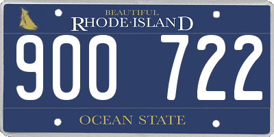 RI license plate 900722