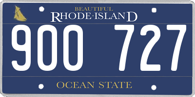 RI license plate 900727