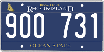 RI license plate 900731
