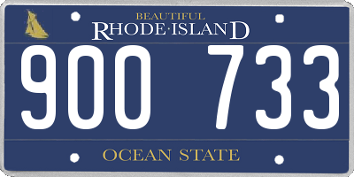 RI license plate 900733