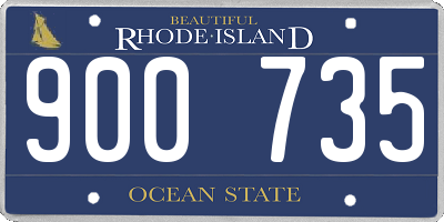 RI license plate 900735