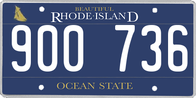 RI license plate 900736