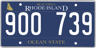 RI license plate 900739