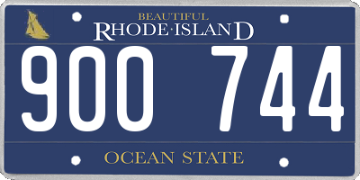 RI license plate 900744