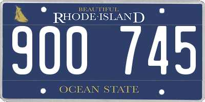 RI license plate 900745