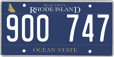 RI license plate 900747