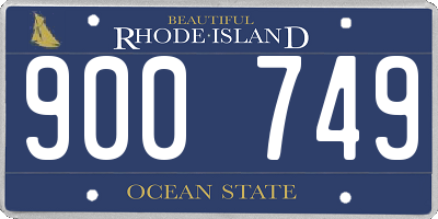RI license plate 900749